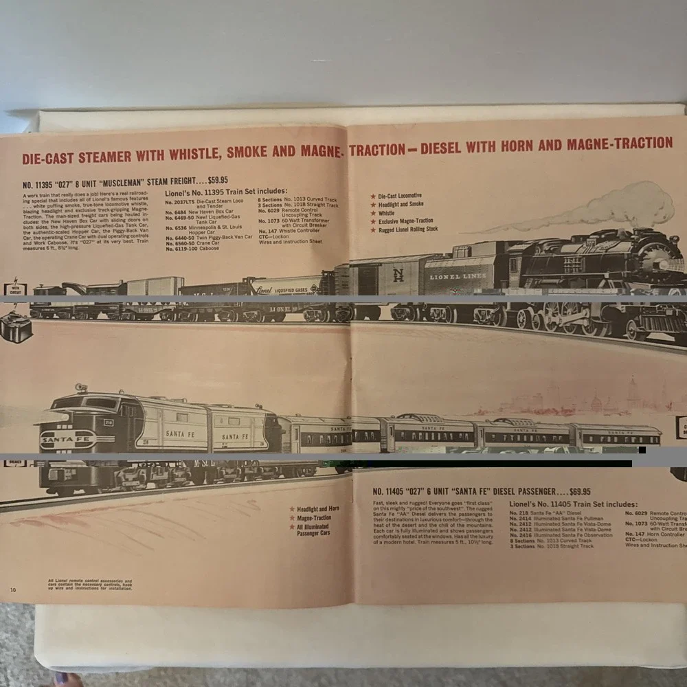 Original 1963 Lionel Trains Consumer Catalog Postwar 027 Super O HO Racing